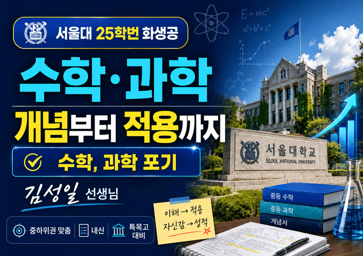 [시범수업] 중하위권 맞춤! 수학·과학 성적 상승 방향 진단