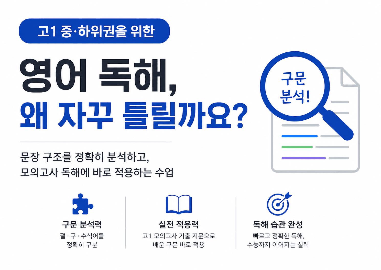 「고1부터 잡는 구문독해」
