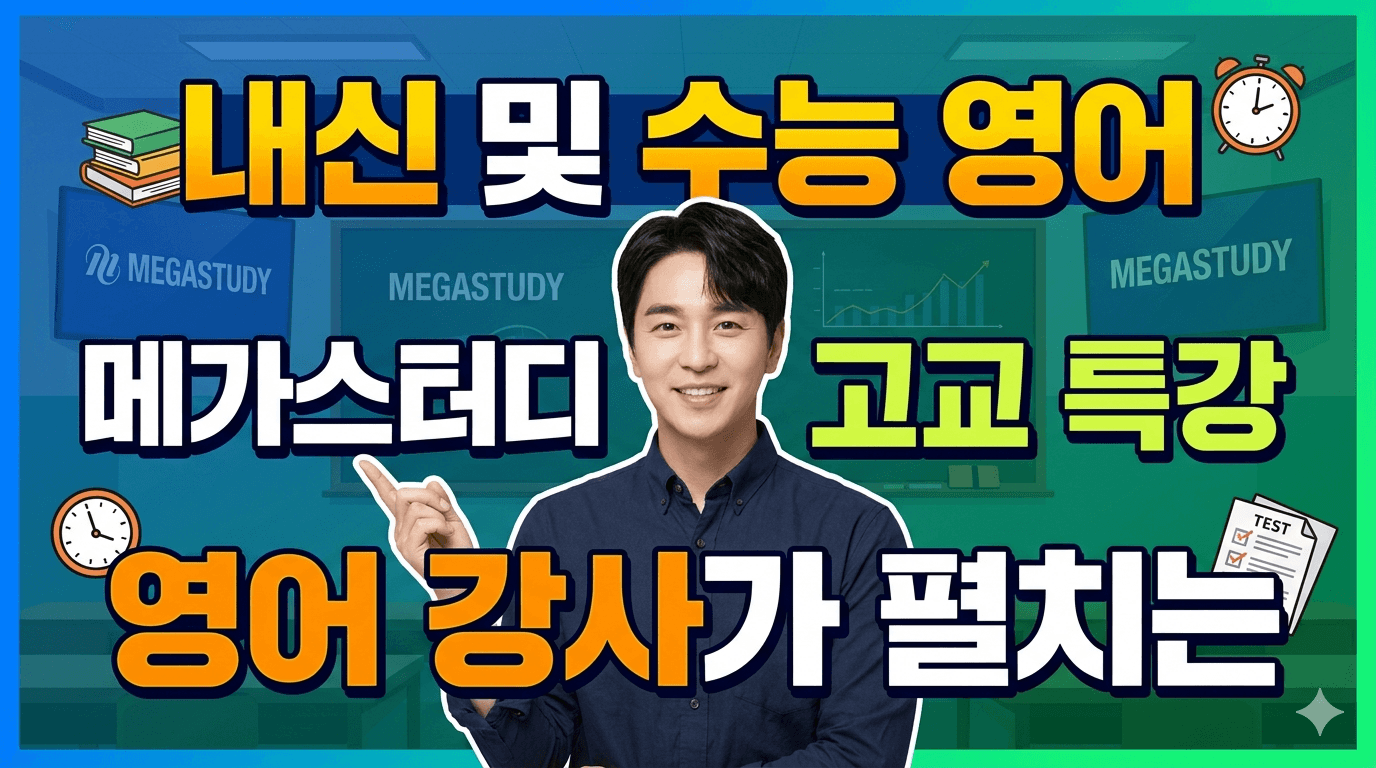 중등영어 내신, 선행학습 메가 고교특강강사